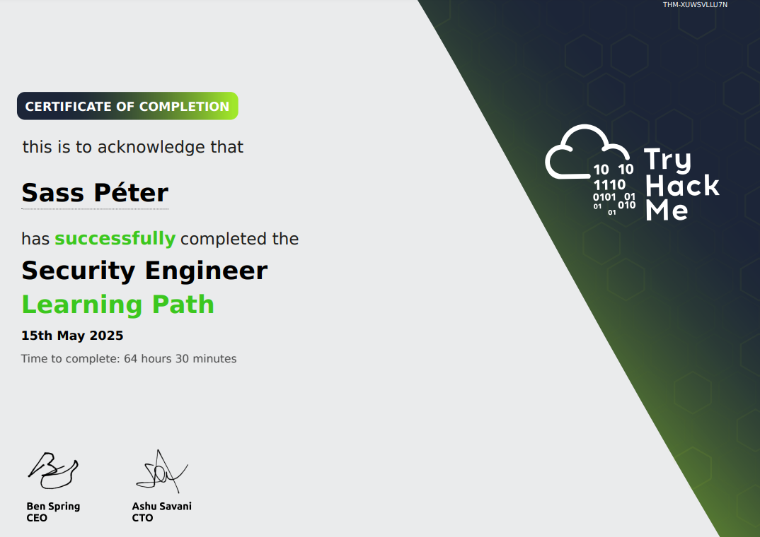 Junior Pentester Certificate